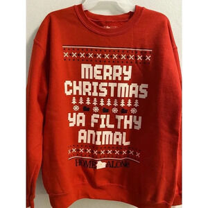 HOME ALONE MERRY CHRISTMAS FLITHY ANIMAL SWEATSHIRT - SIZE MED NEW WITHOUT TAG